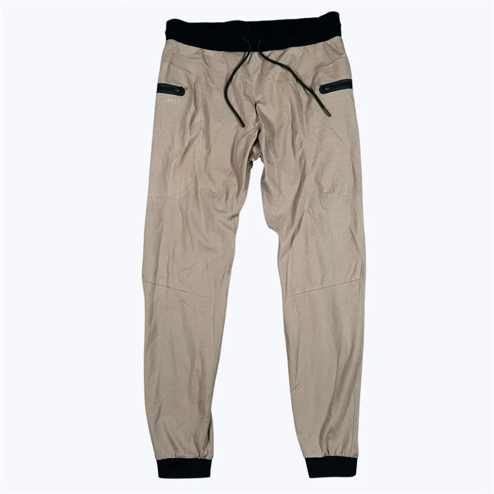 Bylt Jogger Mens XL Brown Tapered Premium Knit Gym Running Hiking Sweat Pants